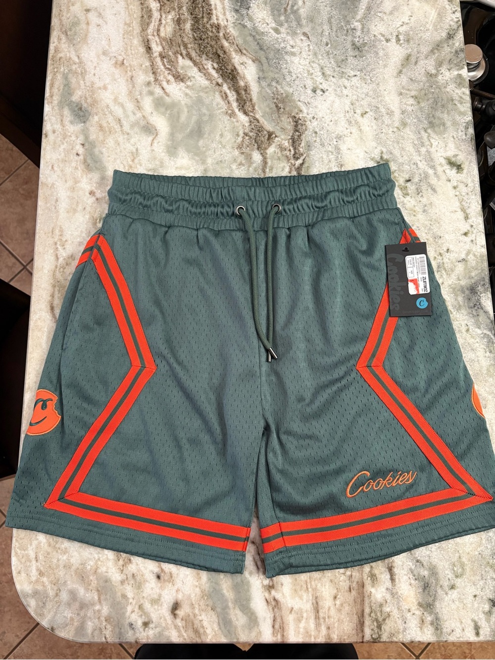 Cookies Green Legacy Mesh Shorts, Men’s Small